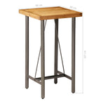 Juego de mesa alta y taburetes 3 piezas teca maciza reciclada