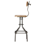 Juego de mesa alta y taburetes 3 piezas teca maciza reciclada