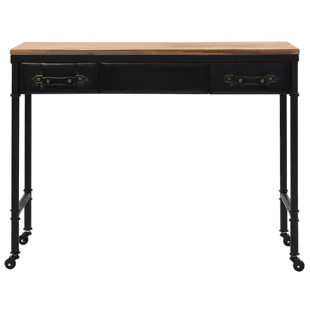 Mesa consola madera MDF y abeto 100x33,5x80 cm