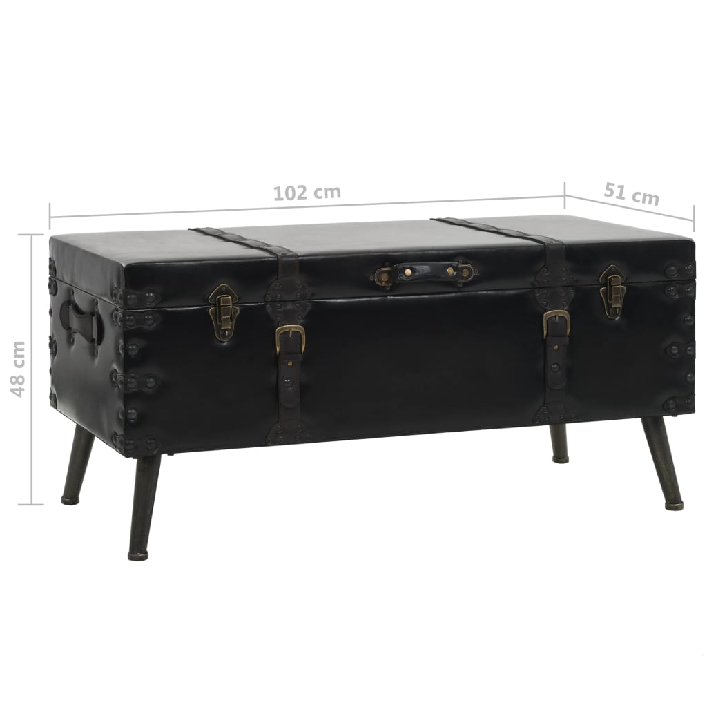 Mesa de centro de MDF y acero 102x51x48 cm