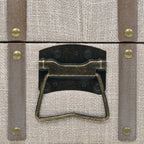 Banco de almacenamiento madera maciza y acero 111x34x37 cm