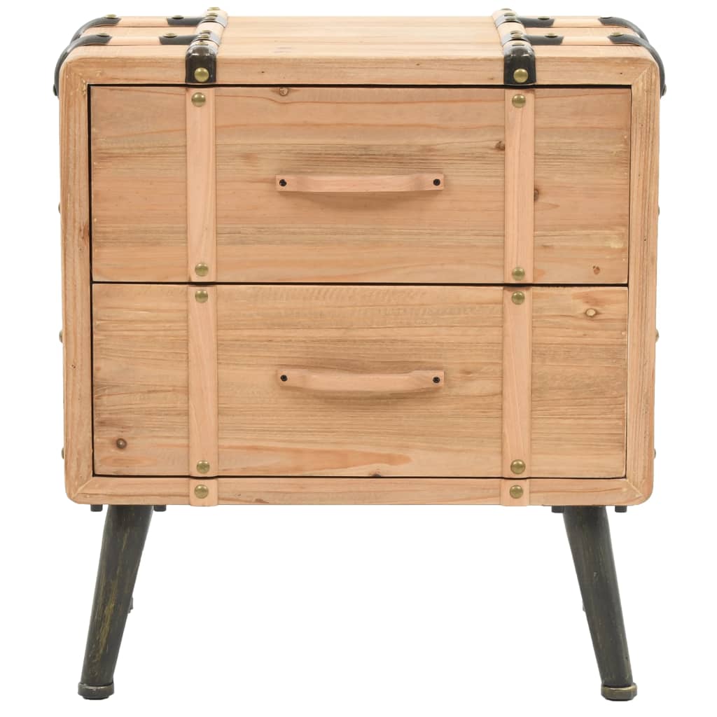 Mesita de noche madera maciza de abeto 50x35x57 cm