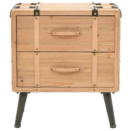 Solid fir wood bedside table 50x35x57 cm