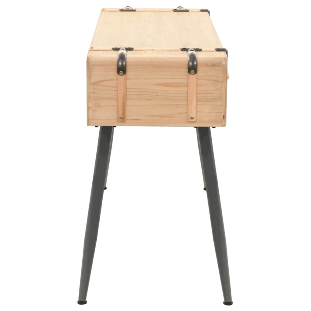 Mesa consola de madera de abeto maciza 115x40,5x76 cm
