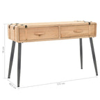 Mesa consola de madera de abeto maciza 115x40,5x76 cm