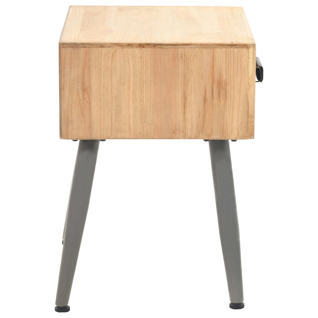 Mesita de noche de madera maciza de abeto 43x38x50 cm