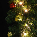 Guirnalda de Navidad decorada con bolas y luces LED 10 m