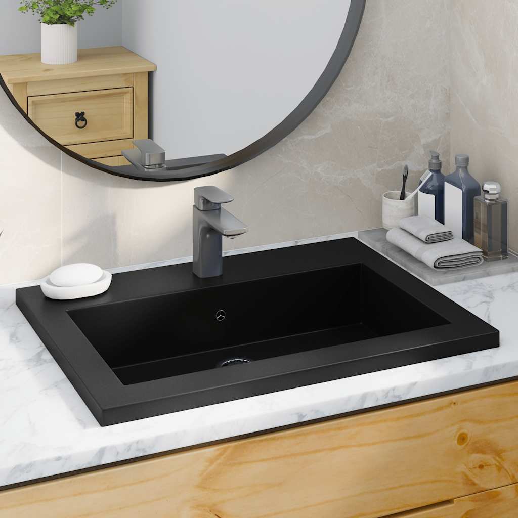 Lavabo de granito blanco 600x450x120 mm