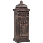 Buzón de columna de aluminio estilo vintage inoxidable bronce