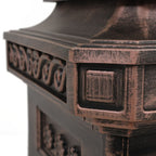 Buzón de columna de aluminio estilo vintage inoxidable bronce