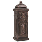 Buzón de columna de aluminio estilo vintage inoxidable bronce