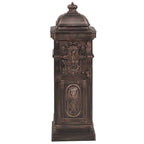 Buzón de columna de aluminio estilo vintage inoxidable bronce