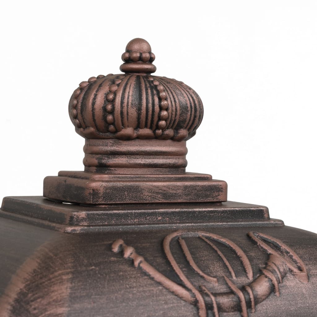 Buzón de columna de aluminio estilo vintage inoxidable bronce