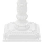 Buzón de pedestal de aluminio estilo vintage inoxidable blanco