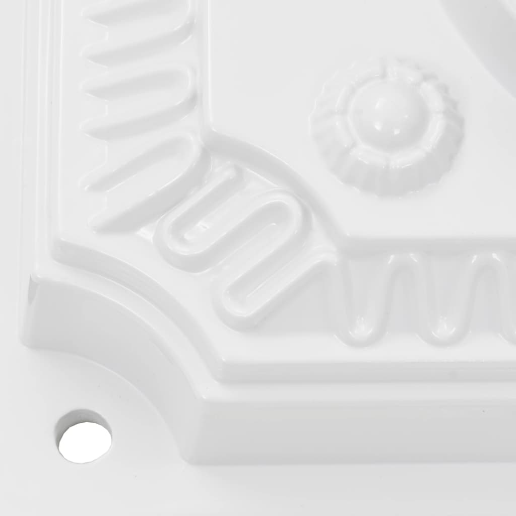 Buzón de pedestal de aluminio estilo vintage inoxidable blanco