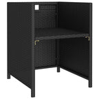 Set comedor de jardín 6 piezas y cojines ratán sintético negro