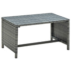 Set muebles de jardín 4 piezas y cojines ratán sintético gris