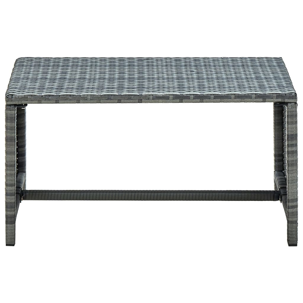 Set muebles de jardín 4 piezas y cojines ratán sintético gris