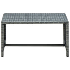Set muebles de jardín 4 piezas y cojines ratán sintético gris