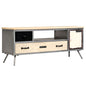 Mueble para TV de madera de mango maciza y acero 120x30x45 cm