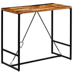 Mesa de bar de madera maciza reciclada 120x60x106 cm