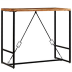 Mesa de bar de madera maciza reciclada 120x60x106 cm