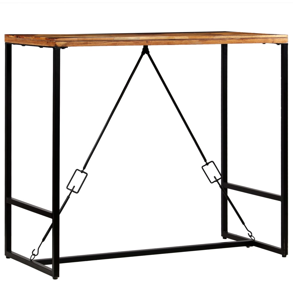 Mesa de bar de madera maciza reciclada 120x60x106 cm