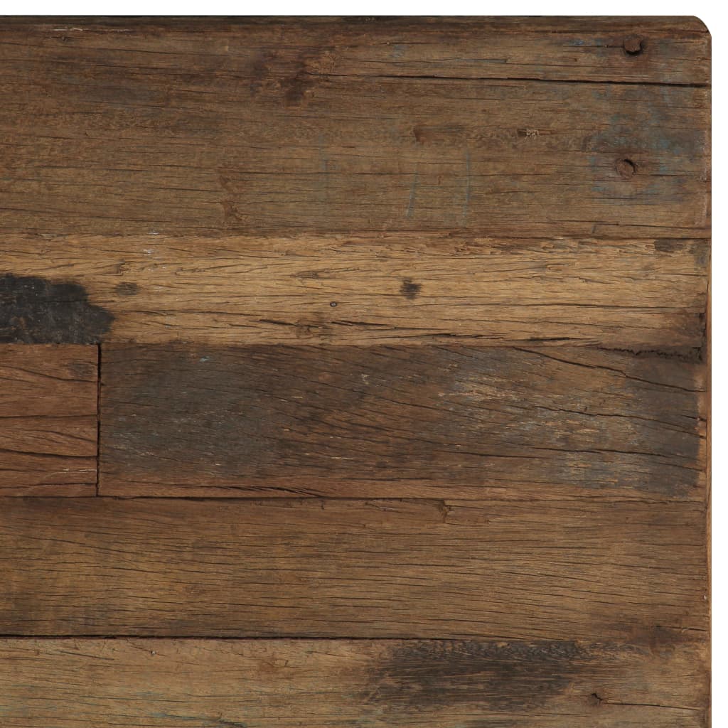 Mesa de centro de opio madera reciclada y acero 110x60x35 cm