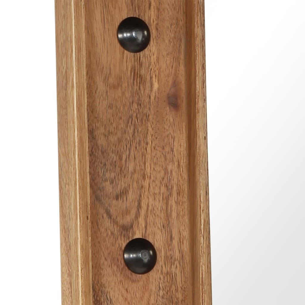 Espejo de madera maciza de acacia 50x50 cm