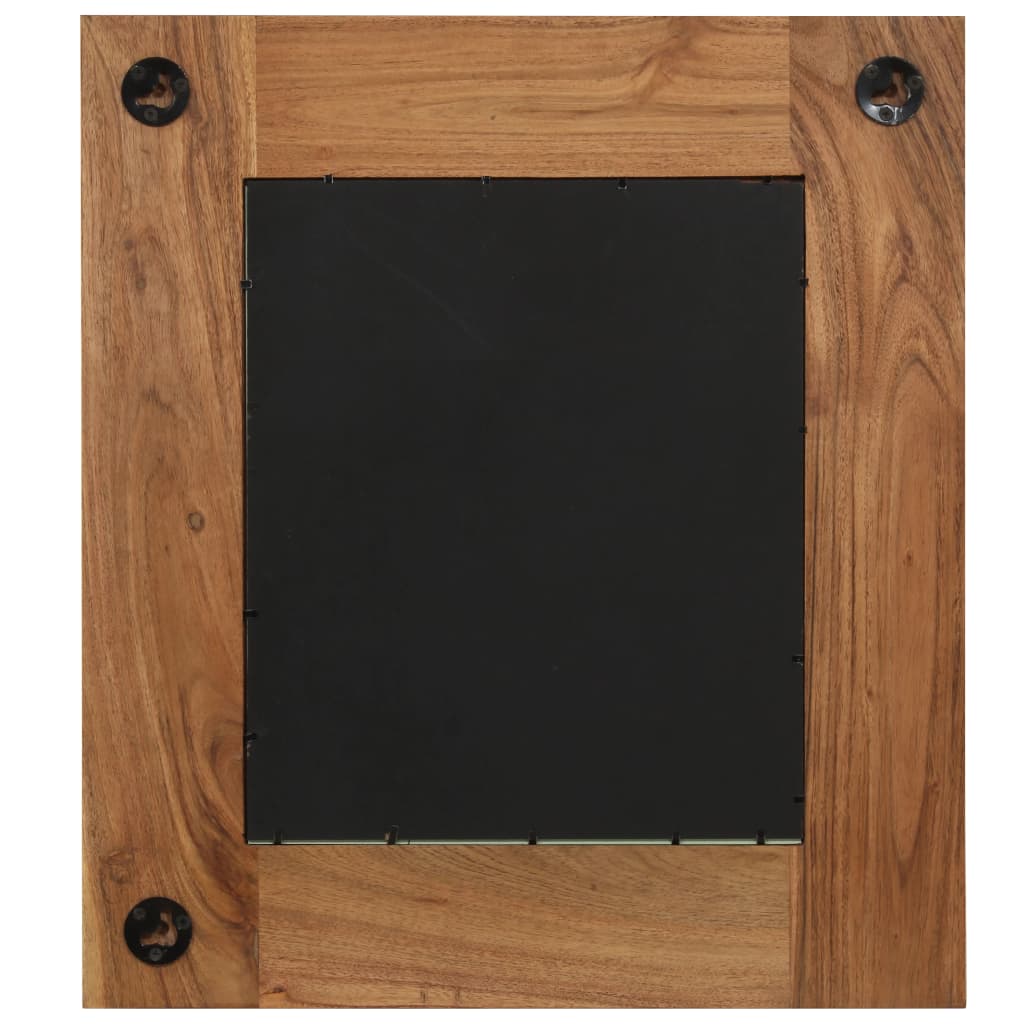 Espejo de madera maciza de acacia 50x50 cm