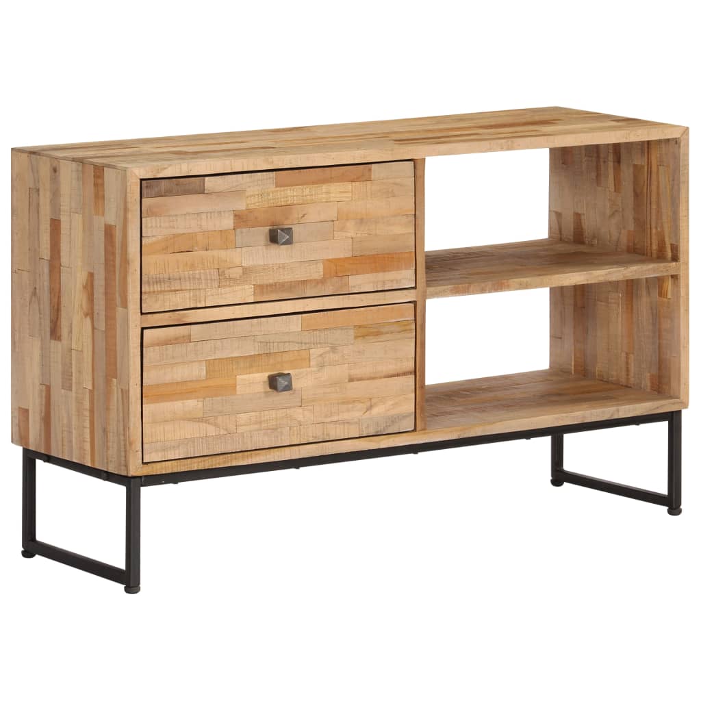 Mueble para TV de madera de teca reciclada 90x30x55 cm