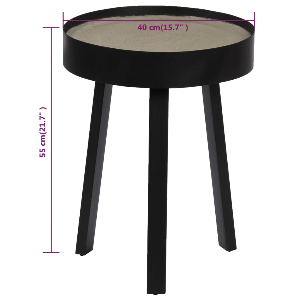 Mesa de centro con superficie de hormigón 40x55 cm