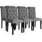 Dining chairs 2 units dark gray fabric
