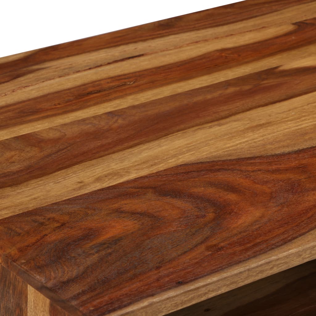 Mesa de centro madera maciza acacia acabado miel 110x50x37 cm