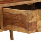 Mesa de centro madera maciza acacia acabado miel 110x50x37 cm
