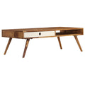 Mesa de centro de madera maciza de acacia 110x50x35 cm