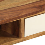 Mesa de centro de madera maciza de acacia 110x50x35 cm