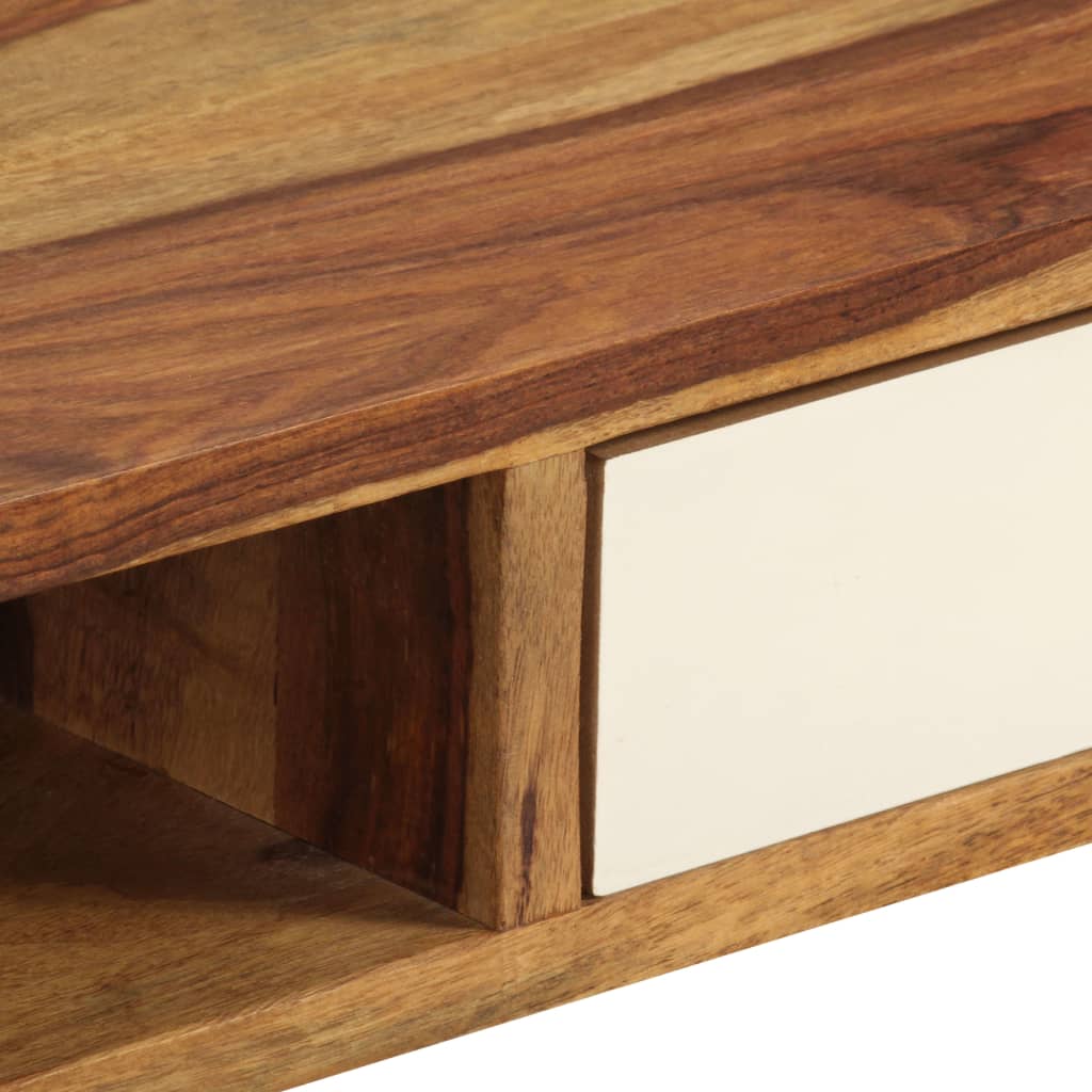 Mesa de centro de madera maciza de acacia 110x50x35 cm