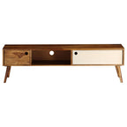 Mueble para TV madera maciza de acacia 140x30x40 cm