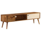 Mueble para TV madera maciza de acacia 140x30x40 cm