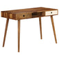 Escritorio de madera maciza de acacia 110x55x76 cm