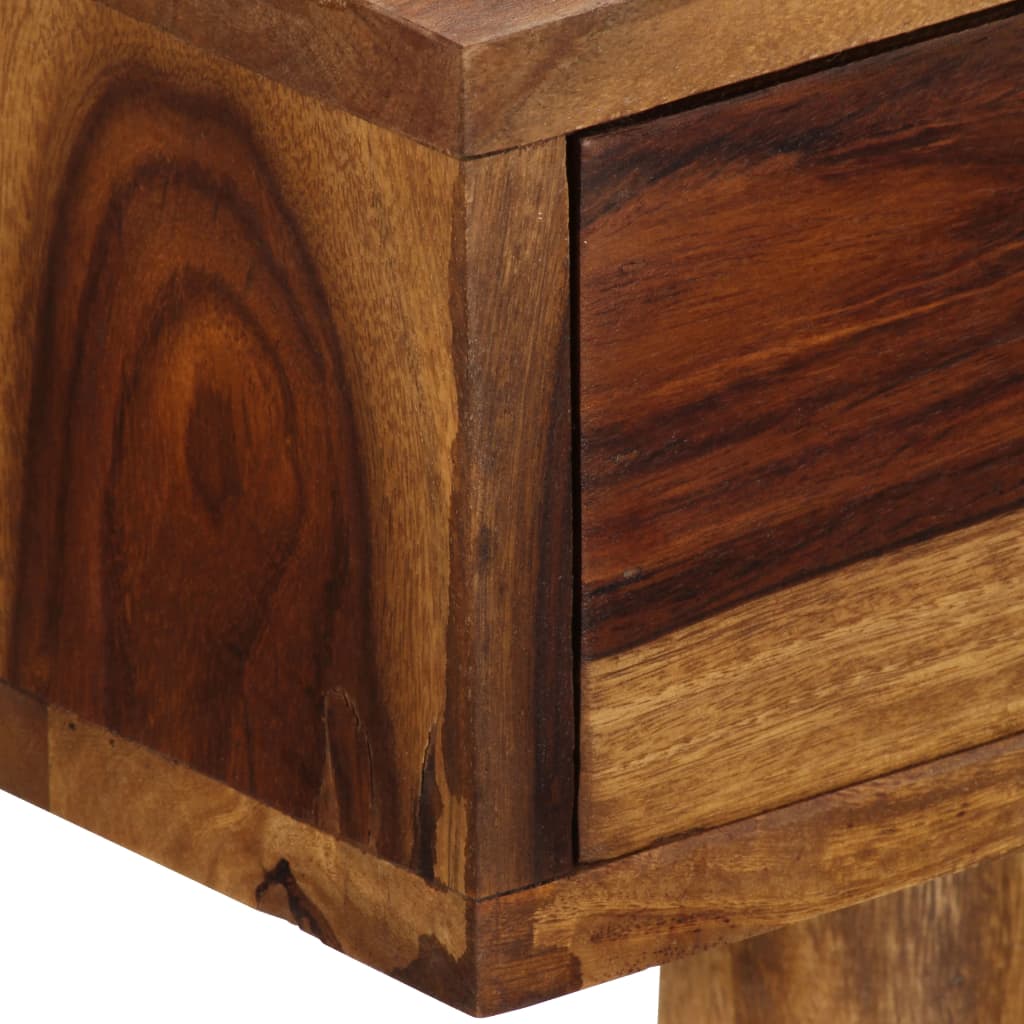 Escritorio de madera maciza de acacia 110x55x76 cm