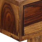 Escritorio de madera maciza de acacia 110x55x76 cm