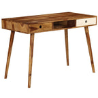 Escritorio de madera maciza de acacia 110x55x76 cm
