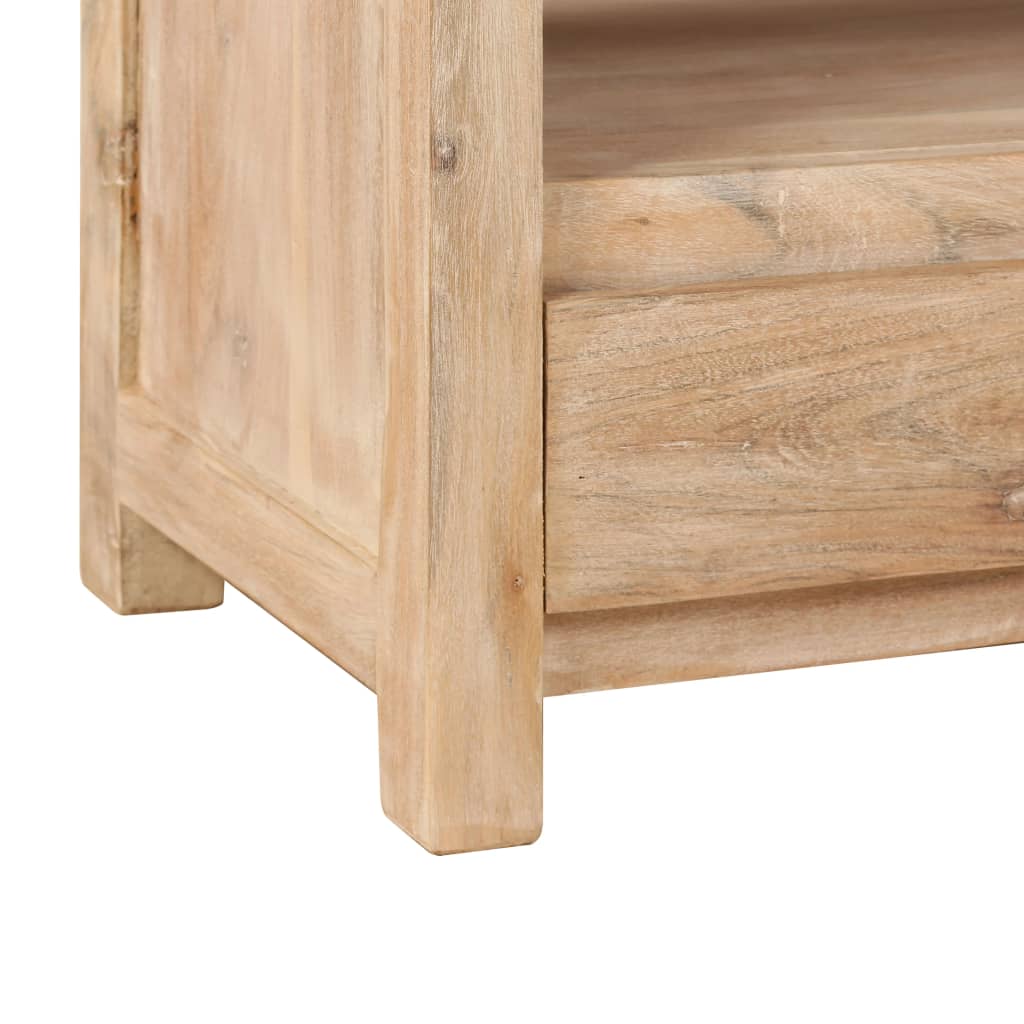 Mueble para TV madera maciza acacia marrón claro 90x30x55 cm