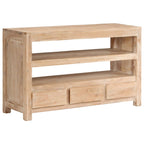 Mueble para TV madera maciza acacia marrón claro 90x30x55 cm