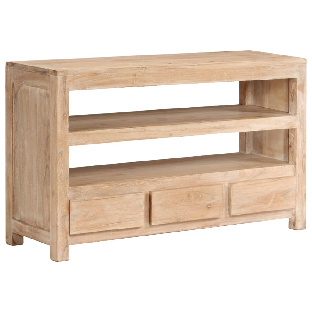 Mueble para TV madera maciza acacia marrón claro 90x30x55 cm
