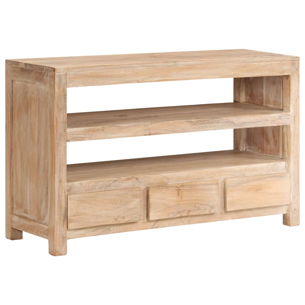 Mueble para TV madera maciza acacia marrón claro 90x30x55 cm