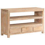 Mueble para TV madera maciza acacia marrón claro 90x30x55 cm