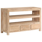 Mueble para TV madera maciza acacia marrón claro 90x30x55 cm